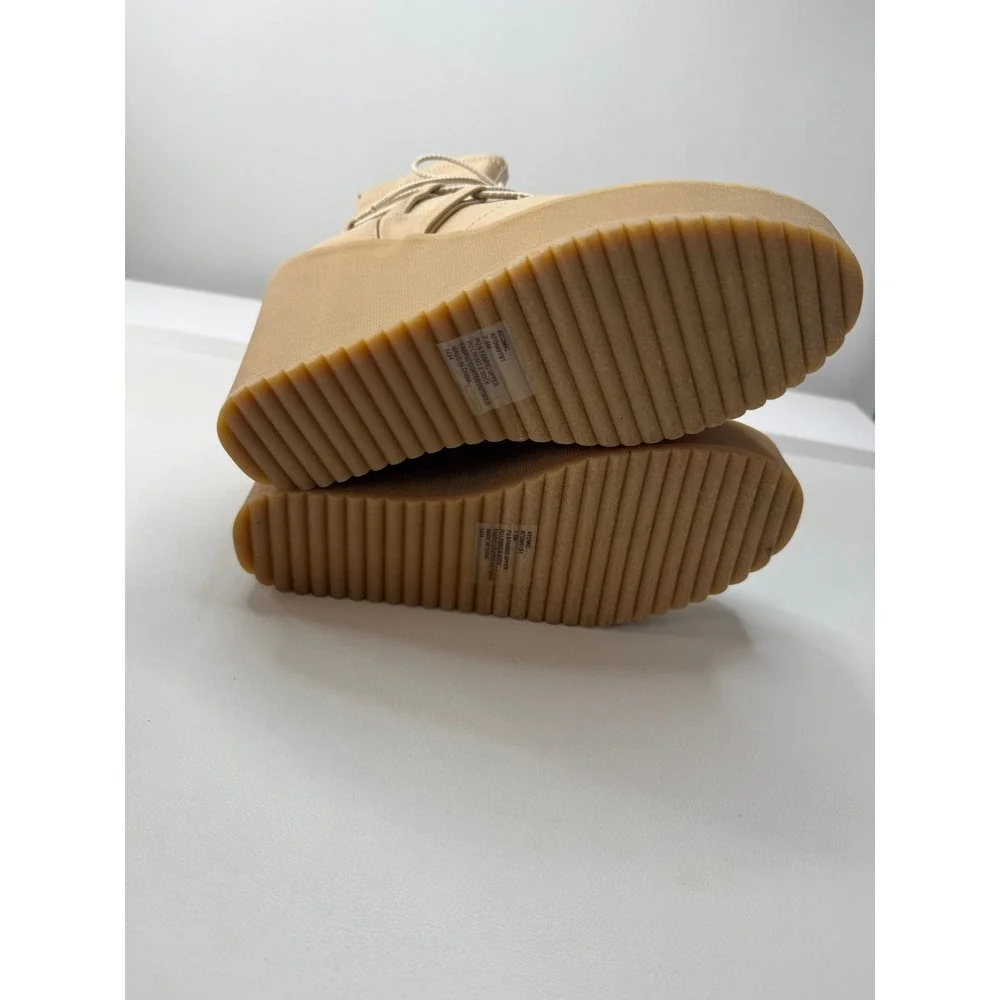Steve Madden Atomic Tan Wedge Platform Ankle Boots ATOM01S1 Womens 7.5 M NEW